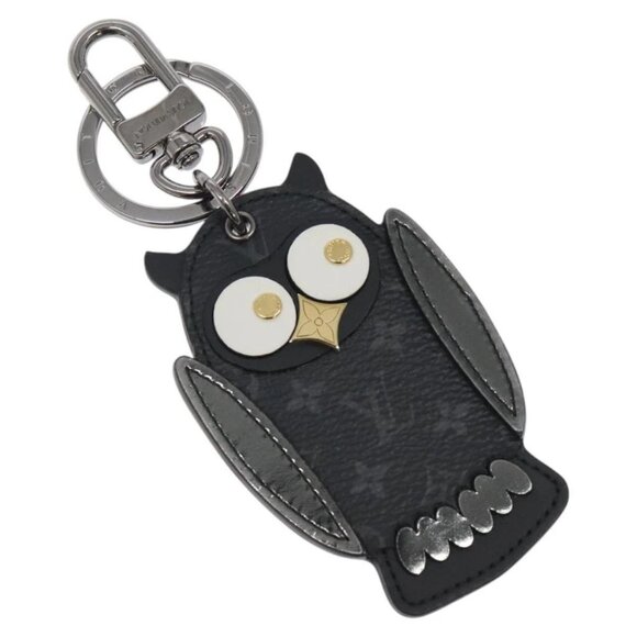 LOUIS VUITTON Monogram Eclipse Porte Cles Oulu Charm Black - Picture 1 of 12